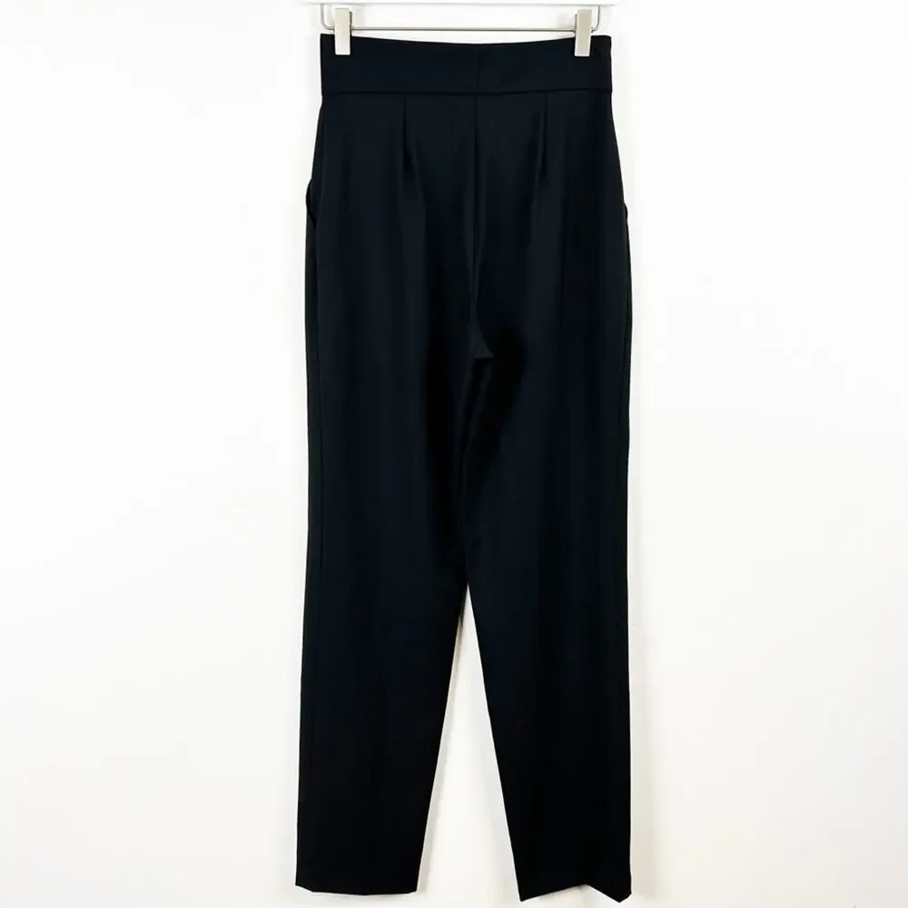 Rachel Antonoff Black High Rise Staight Leg Trousers Size 2 - Picture 5 of 5
